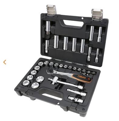 ASSORTIMENTO DI 28 CHIAVI A BUSSOLA ESAGONALI 3/8